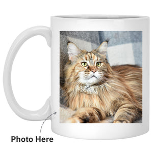 Thanks you for being my Daddy, Custom Photo Coffee Mug, Funny Gift for Dog and Cat Lovers