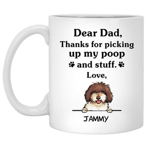 Thanks for picking up my poop and stuff, Funny Spanish Water Personalized Coffee Mug, Custom Gifts for Dog Lovers
