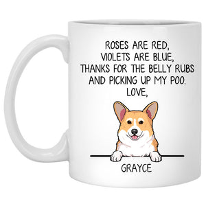 Roses are Red, Funny Corgi Personalized Coffee Mug, Custom Gifts for Dog Lovers