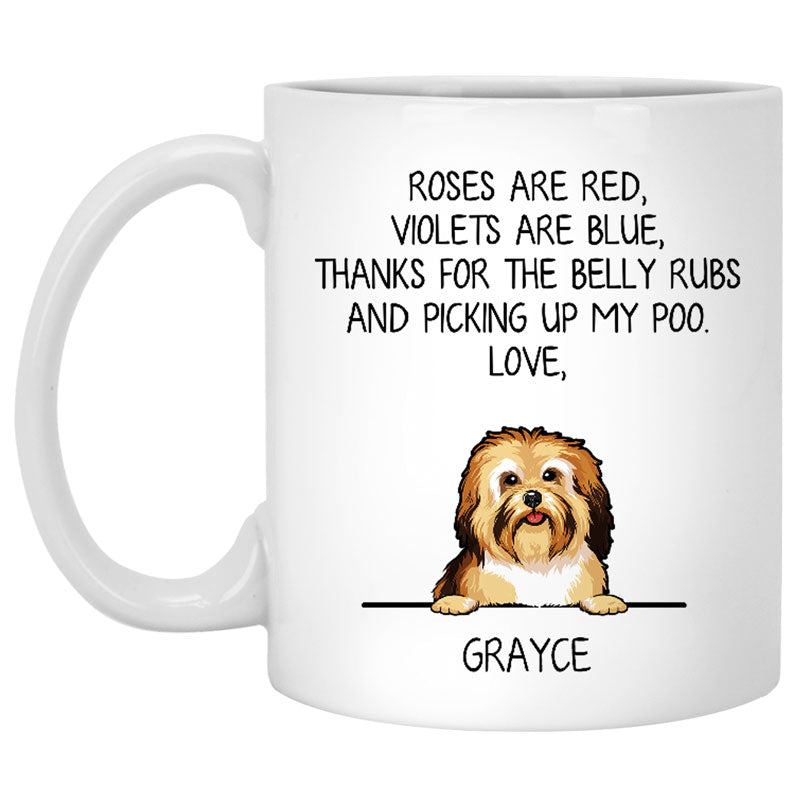 Roses are Red, Funny Havanese Personalized Coffee Mug, Custom Gifts for Dog Lovers