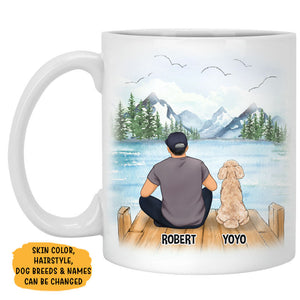 Thanks For All The Belly Rubs, Mountain, Customized Mug, Personalized Gift for Dog Lovers