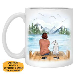 Happy Mother's Day To The Best Dog Mom In The World, Customized Mugs, Personalized Mother's Day gifts