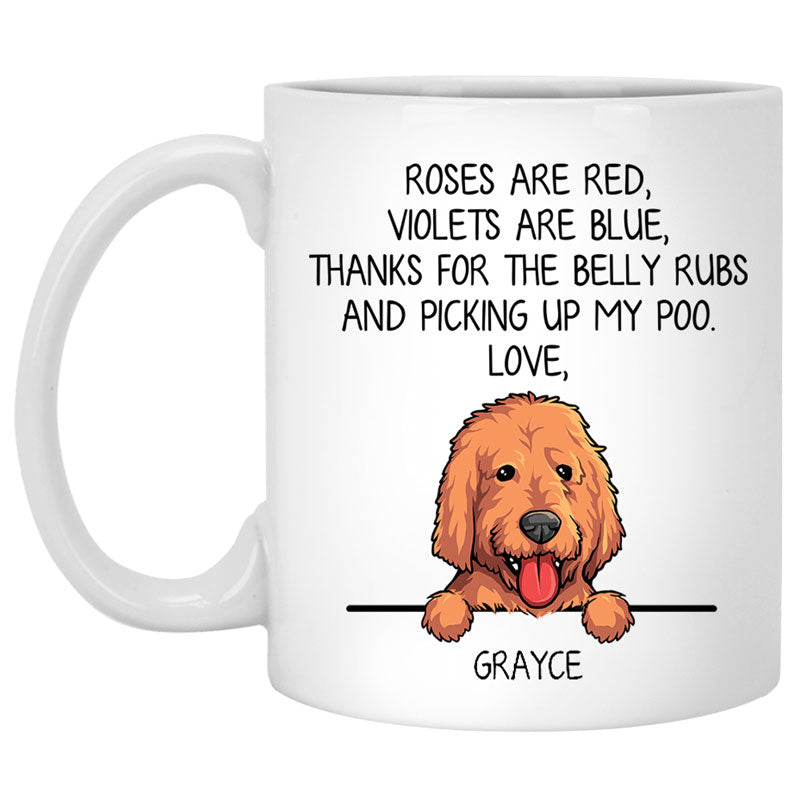 Roses are Red, Funny Labradoodle Personalized Coffee Mug, Custom Gifts for Dog Lovers