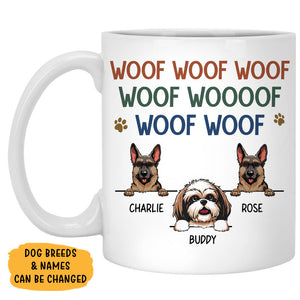 Father's Day Gift, Best Dog Dad, Woof Woof, Customized Mug, Personalized Gift for Dog Lovers