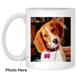 Thanks for picking up my poop and stuff, Custom Photo Coffee Mug, Funny Gift for Dog, Cat and Horse Lovers
