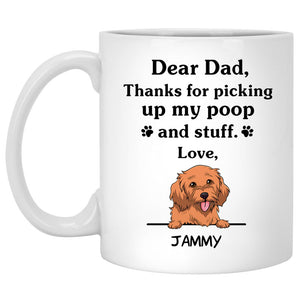 Thanks for picking up my poop and stuff, Funny Cockapoo Personalized Coffee Mug, Custom Gifts for Dog Lovers