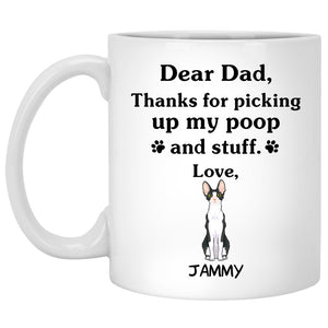 Thanks for picking up my poop and stuff, Funny Cornish Rex Cat Personalized Coffee Mug, Custom Gift for Cat Lovers