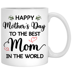 Happy Mother's Day To The Best Mom In The World, Sunflower field, Customized Mugs, Personalized Mother's Day gifts