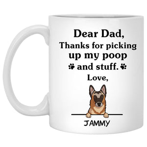 Thanks for picking up my poop and stuff, Funny Belgian Malinois Personalized Coffee Mug, Custom Gifts for Dog Lovers