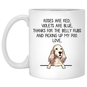Roses are Red, Funny English Setter Personalized Coffee Mug, Custom Gifts for Dog Lovers