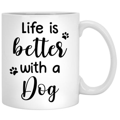 Life Is Better With Dogs, Photo Mugs, Customized Mug, Personalized Gift for Dog Lovers