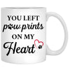 You Left Paw Prints On My Heart, Photo Mugs, Customized Mug, Personalized Gift for Pet Lovers