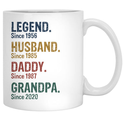 Legend Husband Since Year Custom Photo, Personalized Mug, Father's Day Gifts