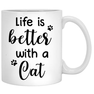 Life Is Better With Cats, Photo Mugs, Customized Mug, Personalized Gift for Cat Lovers