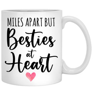 Miles Apart But Besties At Heart, Custom Photo, Personalized Coffee Mug, Custom Best Friend Gift