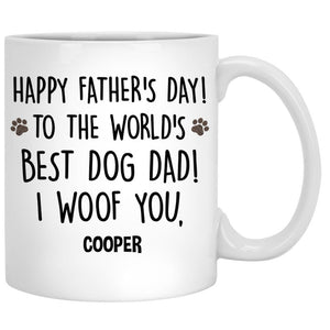 Happy Father's Day Photo Mugs, Funny Custom Photo Coffee Mug, Personalized Gift for Dog Lovers