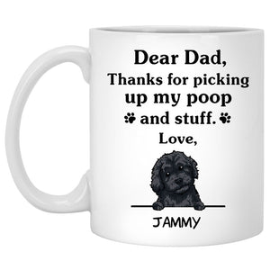 Thanks for picking up my poop and stuff, Funny Schnoodle Personalized Coffee Mug, Custom Gifts for Dog Lovers