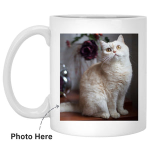 Thanks for picking up my poop and stuff, Custom Photo Coffee Mug, Funny Gift for Dog, Cat and Horse Lovers
