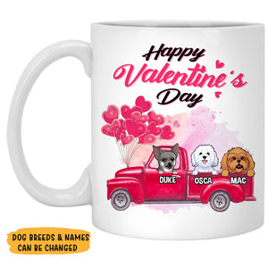 Happy Valentine, Personalized Mug, Custom Gifts for Dog Lovers