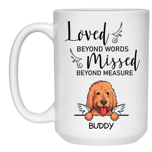 Missed Beyond Measure, Custom Memorial Dogs Mug, Personalized Gifts for Dog Lovers
