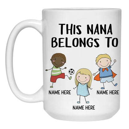 This Belongs to, Personalized Coffee Mug, Custom Family gift for Grandparents, Father's Day gift