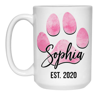 Perfect Paw, Funny Personalized Coffee Mug, Custom Gift for Dog Lovers