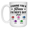 Fishing You A Happy Father's Day, Personalized Mug, Father's Day Gifts