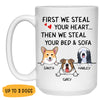 Steal Your Heart, Personalized Coffee Mug, Custom Gift for Dog Lovers