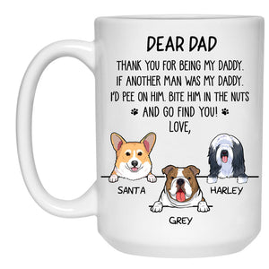 Thank You For Being My Daddy, Personalized Coffee Mug, Custom Gift for Dog Lovers, Father's Day gift