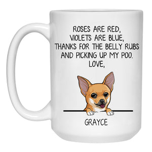 Roses are Red, Funny Chihuahua Personalized Coffee Mug, Custom Gifts for Dog Lovers