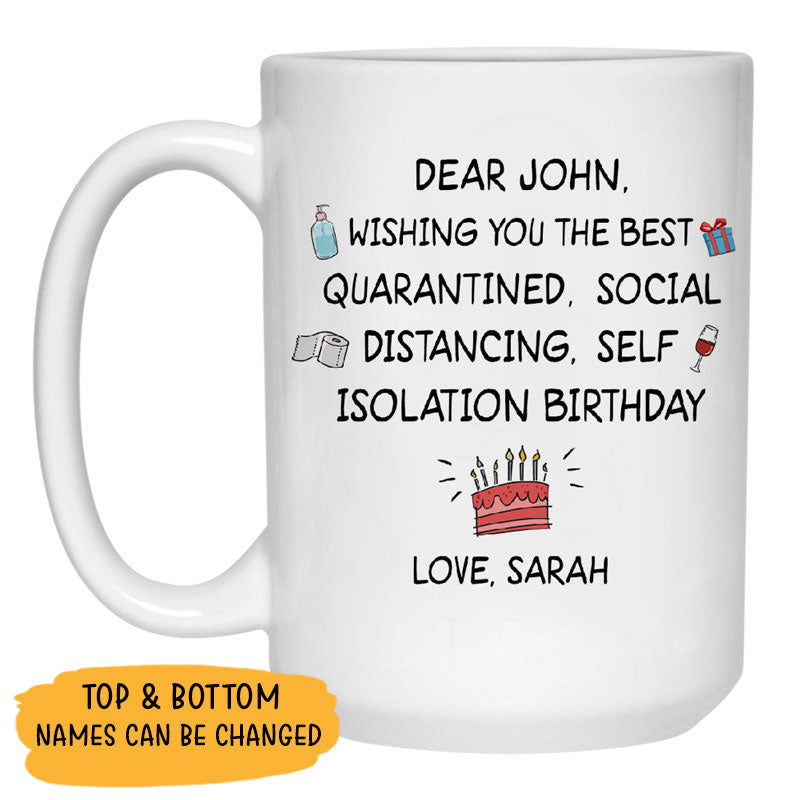 Wishing you the best Birthday Customized Coffee Mug, Personalized Birthday Gifts