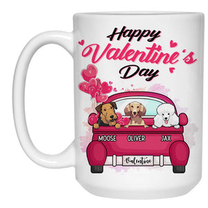 Happy Valentine Day, Personalized Mug, Custom Gifts for Dog Lovers