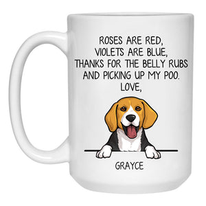 Roses are Red, Funny Beagle Personalized Coffee Mug, Custom Gifts for Dog Lovers