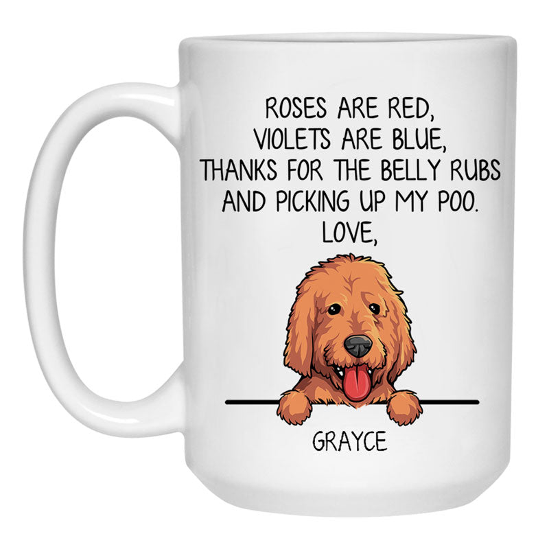 Roses are Red Funny Labradoodle Personalized Coffee Mug Custom Gifts PersonalFury