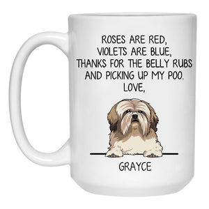 Roses are Red, Funny Lhasa Apso Personalized Coffee Mug, Custom Gifts for Dog Lovers