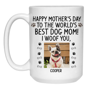 Happy Mother's Day Mugs, Funny Custom Photo Coffee Mug, Personalized Gift for Dog Lovers