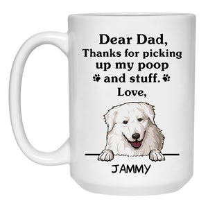 Thanks for picking up my poop and stuff, Funny Maremma Sheepdog Personalized Coffee Mug, Custom Gifts for Dog Lovers