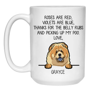 Roses are Red, Funny Chow Chow Personalized Coffee Mug, Custom Gifts for Dog Lovers