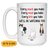 Every Snack You Make, Personalized Coffee Mug, Custom Gift for Cat Lovers