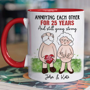 Annoying Each Other For, Personalized Accent Mug, Anniversary Gift For Couple