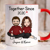 Together Since, Personalized Accent Mug, Anniversary Gift For Couple