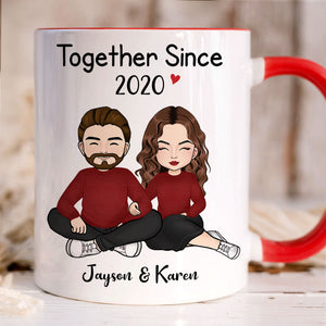 Together Since, Personalized Accent Mug, Anniversary Gift For Couple