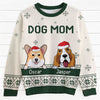 Dog Mom Dog Dad, Personalized All-Over-Print Sweatshirt, Christmas Gift For Dog Lovers, Custom Title