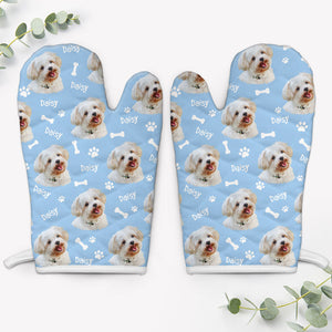 Dog Pattern Oven Mitt, Personalized Oven Mitt, Gifts For Dog Lovers, Funny Gifts, Custom Photo