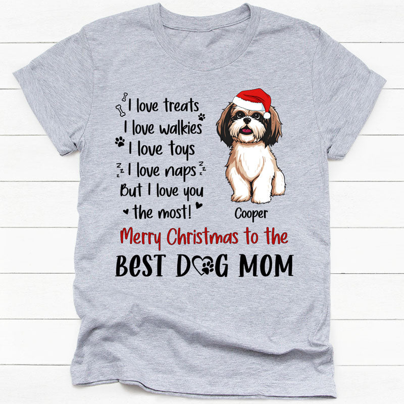 I Love Treats I Love Walkies, Personalized Shirt, Christmas Gifts For Dog Lovers