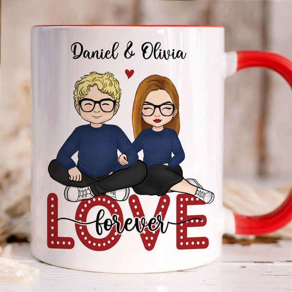 You And I Forever Personalized Mug, Custom Couples Coffee Mug