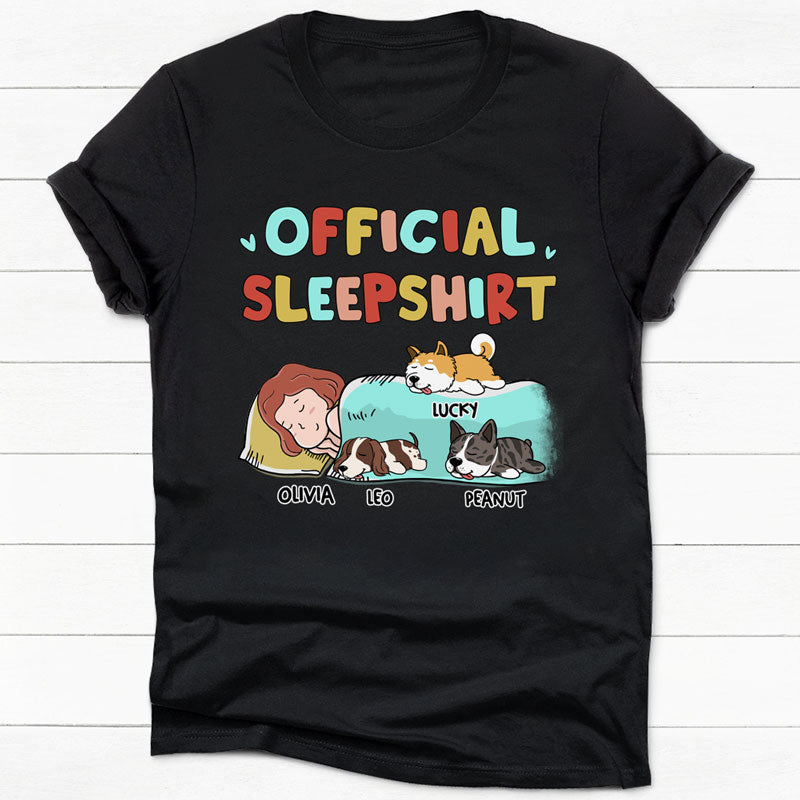 Official Sleepshirt Sleeping Dog, Personalized Shirt, Custom Gifts For ...