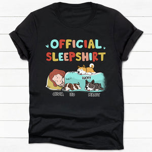 Official Sleepshirt Sleeping Dog, Personalized Shirt, Custom Gifts For Dog Lovers