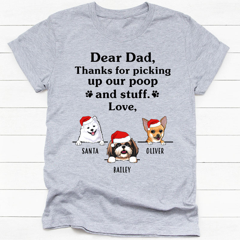 Thanks For Picking Up Stuff Christmas, Personalized Shirt, Custom Gifts For Dog Lovers