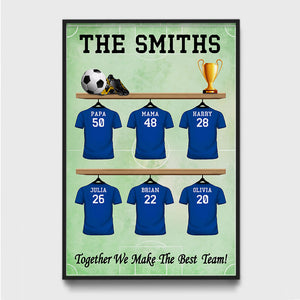 Personalized Family The Best Team Poster, 6 to 12 Options, Customized Family Gifts